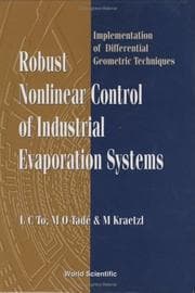 Tapa de Robust Nonlinear Control of Industrial Evaporation Systems