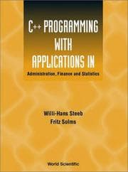 Tapa de C++ Programming with Applications in Administration, Finance and Statistics