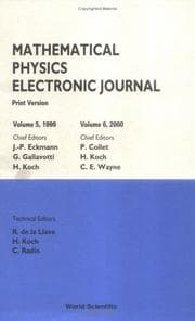 Tapa de Mathematical Physics Electronic Journal
