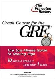 Tapa de Crash course for the GRE