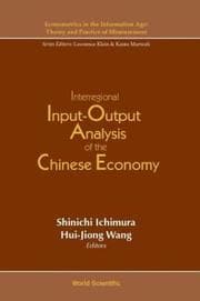 Tapa de Interregional input-output analysis of the Chinese economy