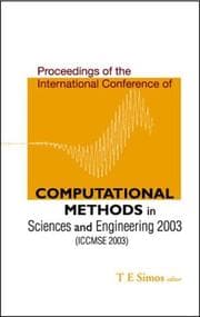 Tapa de Computational Methods in Sciences and Engineering 2003