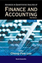 Tapa de Advances in Quantitative Analysis of Finance and Accounting