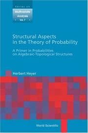Tapa de Structural aspects of probability theory