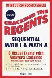 Tapa de Cracking the Regents Sequential Math I & Math A, 2000 Edition