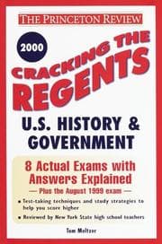 Tapa de Cracking the Regents U.S. History & Government, 2000 Edition