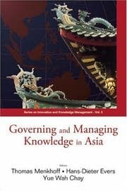 Tapa de Governing and managing knowledge in Asia