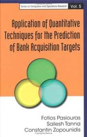 Tapa de Application of quantitative techniques for the prediction of bank acquisition targets