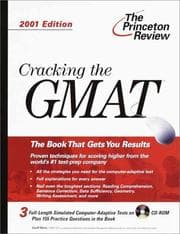 Tapa de Cracking the GMAT with CD-ROM, 2001 Edition (Cracking the Gmat With Sample Tests on CD-Rom)