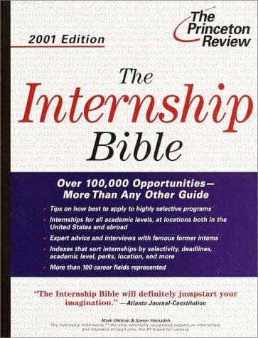 Tapa de Internship Bible 2001
