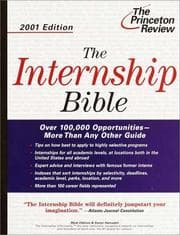 Tapa de Internship Bible 2001