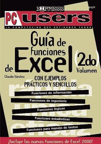 Tapa de MS Excel Guia de Funciones Vol. II