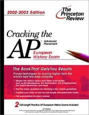 Tapa de Cracking the AP European History