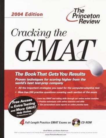 Tapa de Cracking the GMAT with Sample Tests on CD-ROM, 2004 Edition (Graduate Test Prep)
