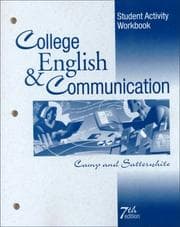 Tapa de College English and Communication Student Activity Workbook