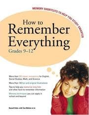 Tapa de How to Remember Everything: Grades 9-12