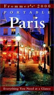 Tapa de Frommer's Portable Paris 2000 (Frommer's Portable Guides)