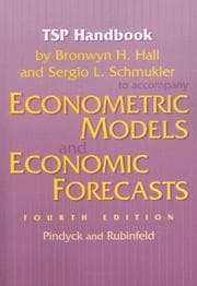 Tapa de TSP Handbook to Accompany Econometric Models and Economic Forecasts