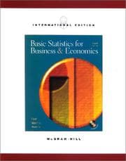 Tapa de Basic Statistics for Business and Economics