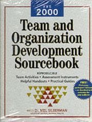 Tapa de 2000 Team and Organization Development Sourcebook