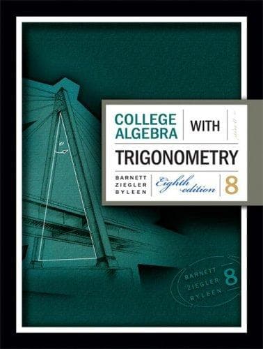 Tapa de College algebra with trigonometry