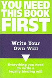 Tapa de Write Your Own Will