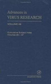 Tapa de Advances in virus research