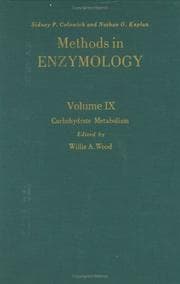 Tapa de Methods in Enzymology, Volume 9