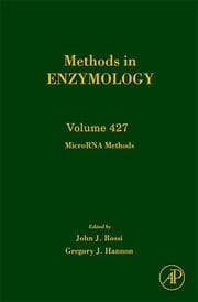 Tapa de MicroRNA Methods, Volume 427 (Methods in Enzymology) (Methods in Enzymology)