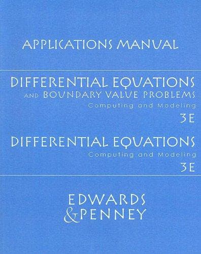 Tapa de Differential Equations and Boundary Value Problems/Differential Equations Applications Manual