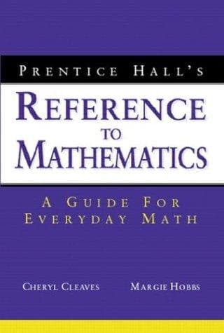 Tapa de Prentice Hall's reference to mathematics