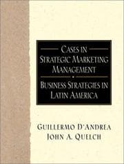 Tapa de Cases in strategic marketing management