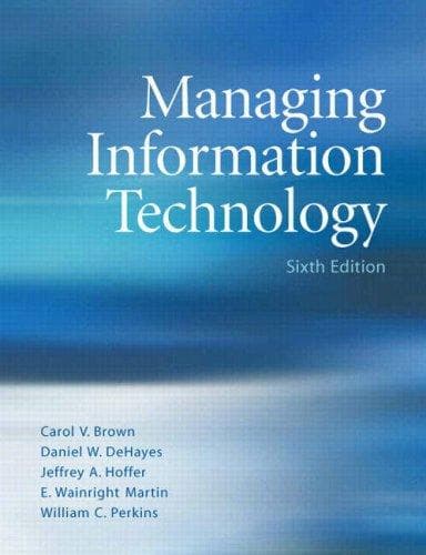 Tapa de Managing information technology