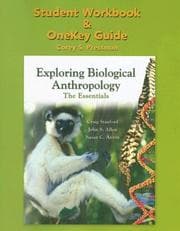 Tapa de Exploring Biological Anthropology Student Workbook and Onekey Guide