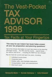 Tapa de Vest-Pocket Tax Advisor, 1998