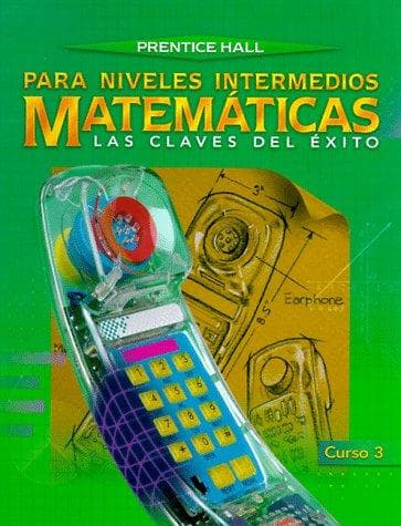 Tapa de Prentice Hall para niveles intermedios matemáticas