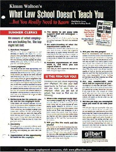 Tapa de What Law School Doesn't Teach You--Quick Reference Chart