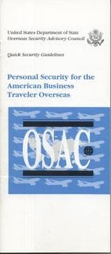 Tapa de Personal Security for the American Business Traveler Overseas