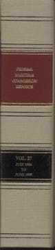 Tapa de Decisions of the Federal Maritime Commission, V. 27, July 1984 to June 1985