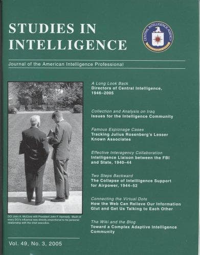 Tapa de Studies in Intelligence, V. 49, No. 3 2005