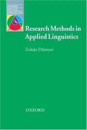Tapa de Research Methods in Applied Linguistics