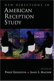 Tapa de New directions in American reception study