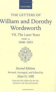 Tapa de The Letters of William and Dorothy Wordsworth: Volume VII: The Later Years