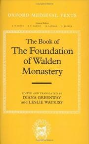 Tapa de The book of the foundation of Walden Monastery