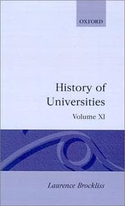 Tapa de History of Universities: Volume XI