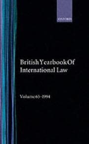 Tapa de The British year book of international law