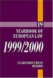 Tapa de Yearbook of European Law 1999-2000