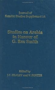 Tapa de Studies on Arabia in honour of Professor G. Rex Smith