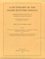 Tapa de A dictionary of the older Scottish tongue