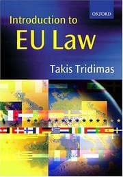 Tapa de Introduction to EU Law